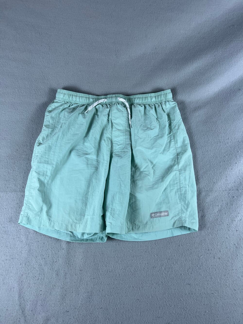 Columbia Shorts Mens M Seafoam Green Drawstring Tie Lined Fishing Outdoor Sports